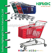 100L supermarket plastic basket shopping cart trolley